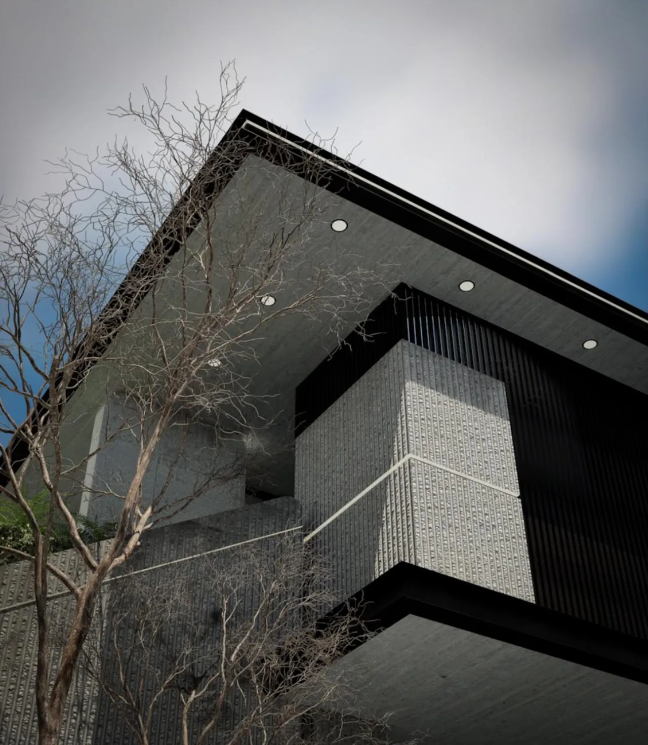 Residencia entre árboles — vista 2